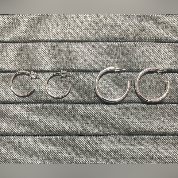 Silver Hoop Earrings BUNDLE - Picture 3 of 3
